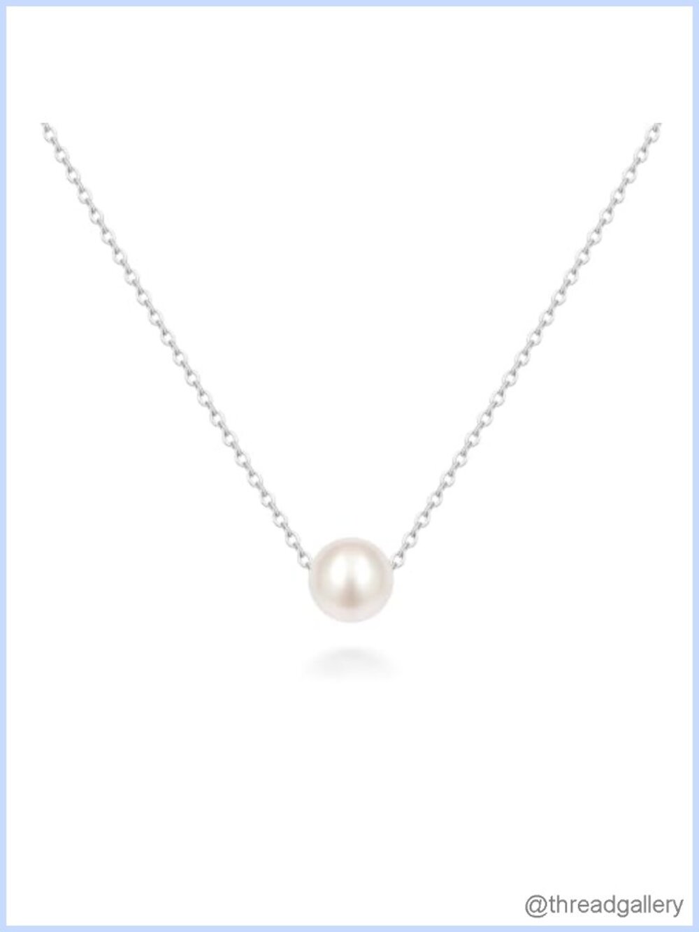 Sterling Silver Freshwater Pearl Pendant Necklace 18in